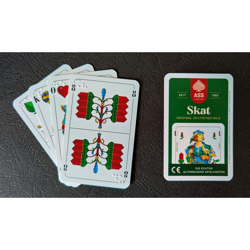 Skat Spiel, deutsches Blatt